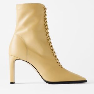 Laced Leather Ankle Boot